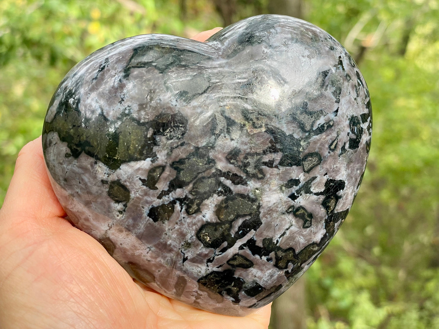 Indigo Gabro Jumbo Heart || Polished Indigo Gabro Stone || Heart Carving