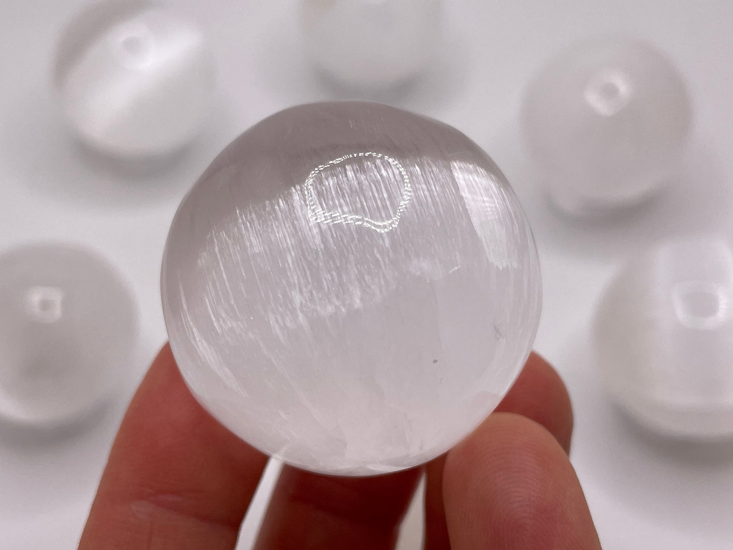 Satin Spar Sphere || Selenite Crystal Sphere