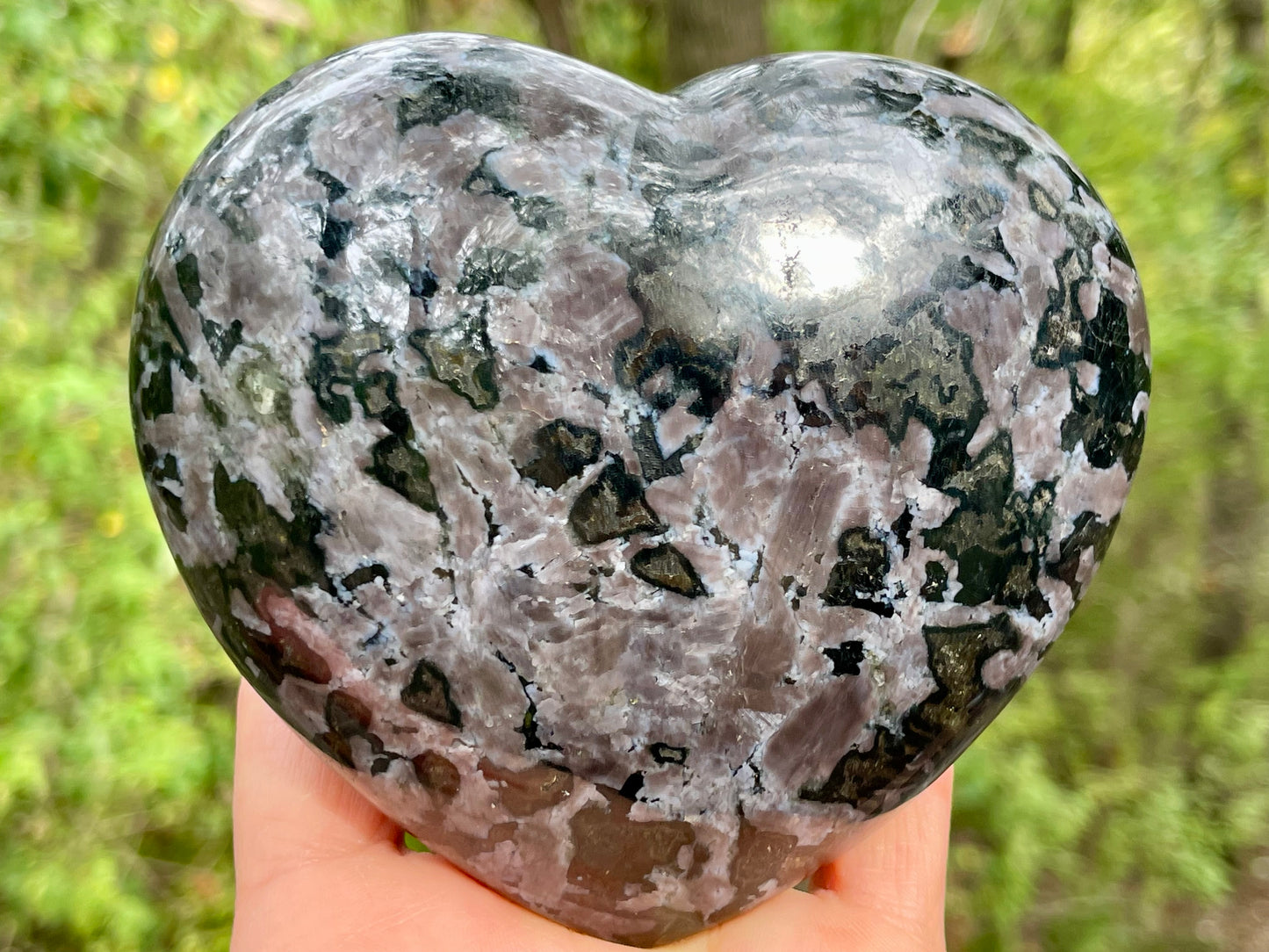 Indigo Gabro Jumbo Heart || Polished Indigo Gabro Stone || Heart Carving