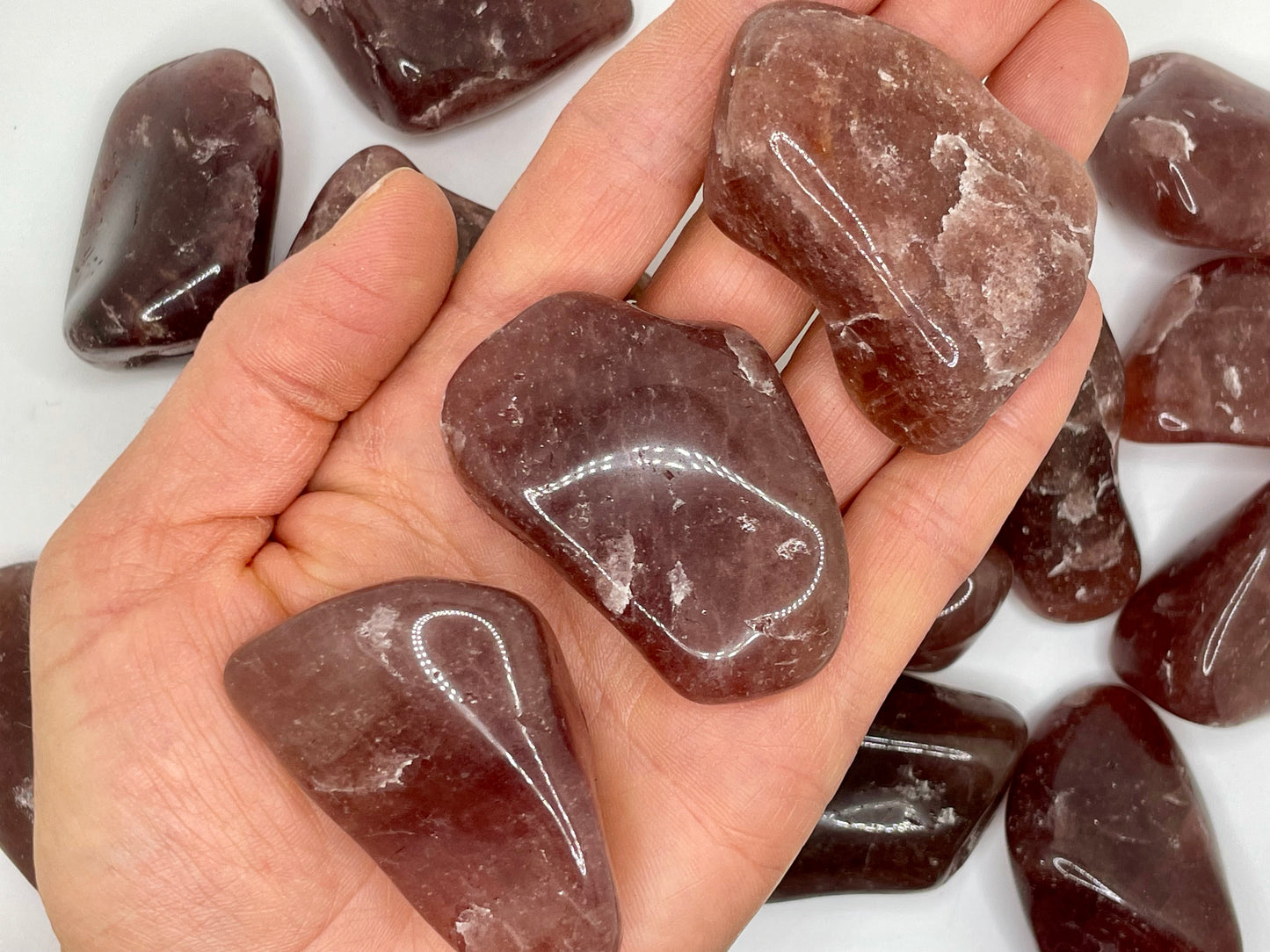 Tanzberry Tumble ||Strawberry Quartz Tumble || Natural Strawberry Quartz