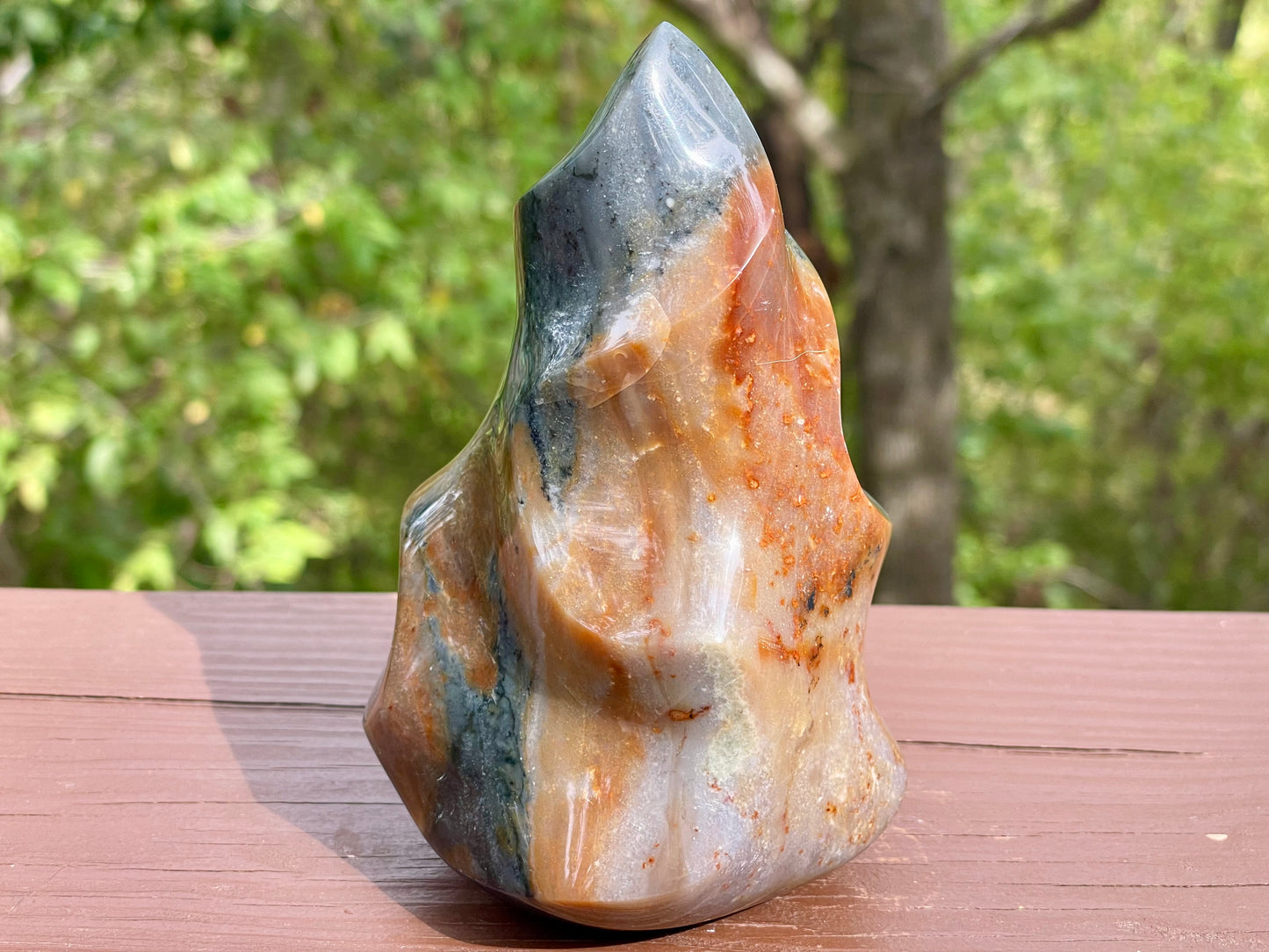 Ocean Jasper Flame || Polished Ocean Jasper || Ocean Jasper Free Form