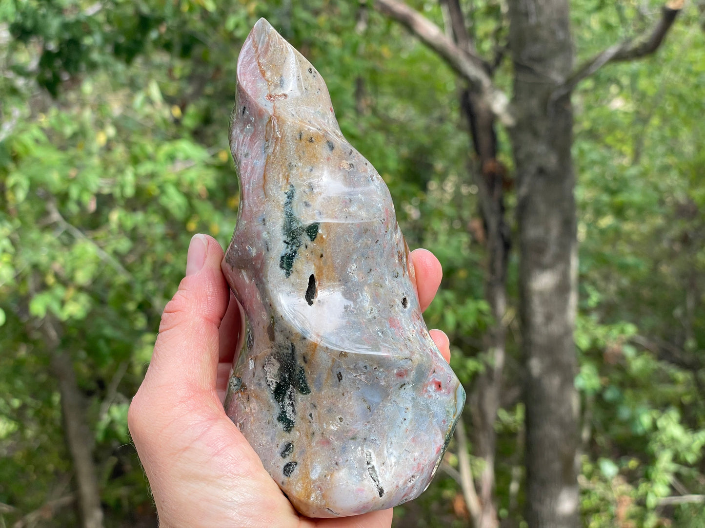 Ocean Jasper Flame || Polished Ocean Jasper || Ocean Jasper Free Form