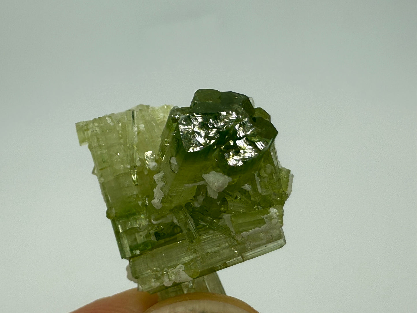 Pistachio Tourmaline || Elbaite Tourmaline || Green Tourmaline with Cleavelandite || Bicolor Green Tourmaline || #78