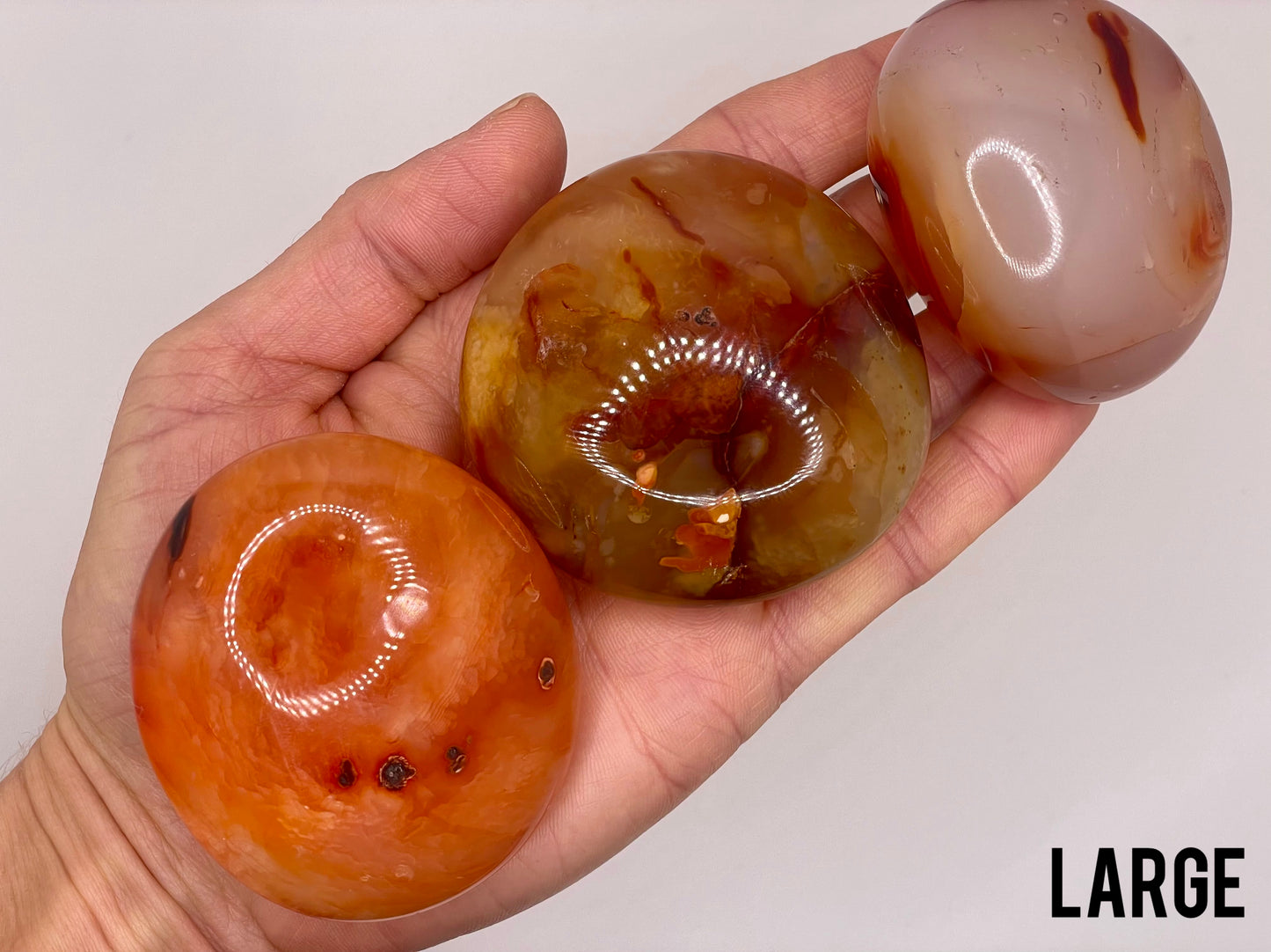 Carnelian Palm Stone || Carnelian Stone || Carnelian Polished Stone