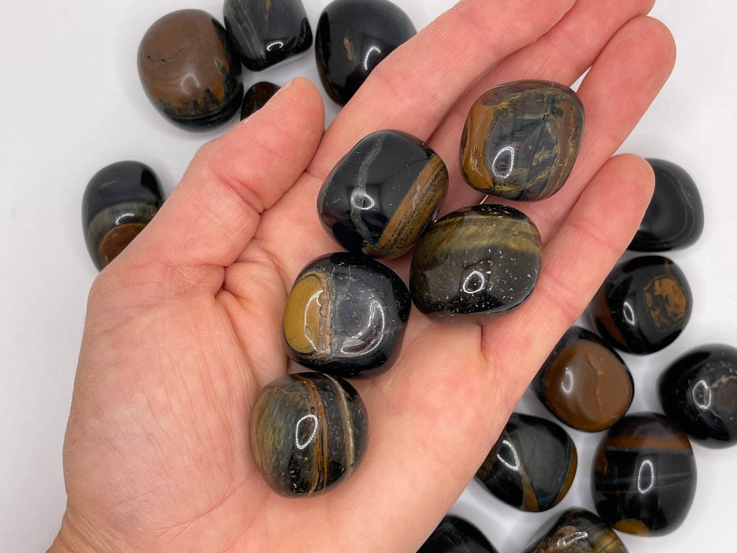 Blue Tigers Eye Tumble || Blue Tigers Eye Stone || Blue Tigers Eye Tumbled Stone