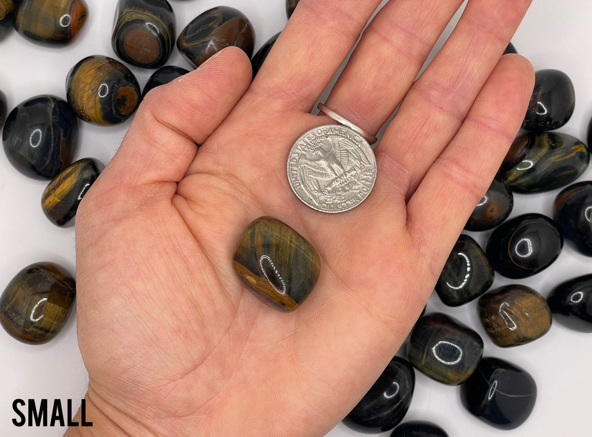 Blue Tigers Eye Tumble || Blue Tigers Eye Stone || Blue Tigers Eye Tumbled Stone