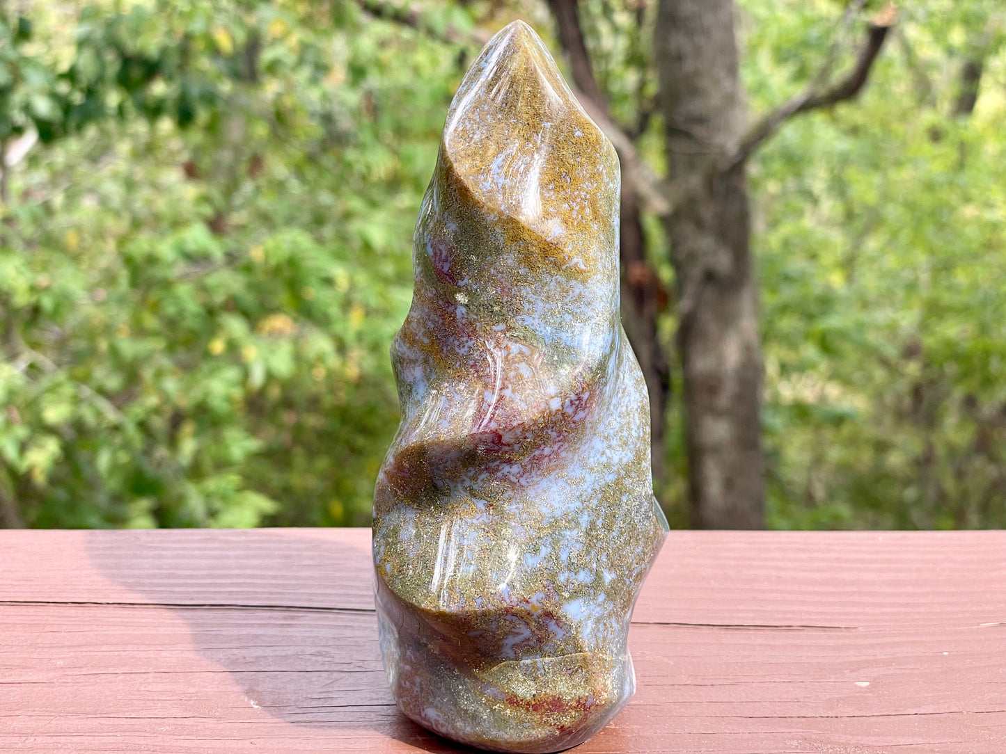 Ocean Jasper Flame || Polished Ocean Jasper || Ocean Jasper Free Form
