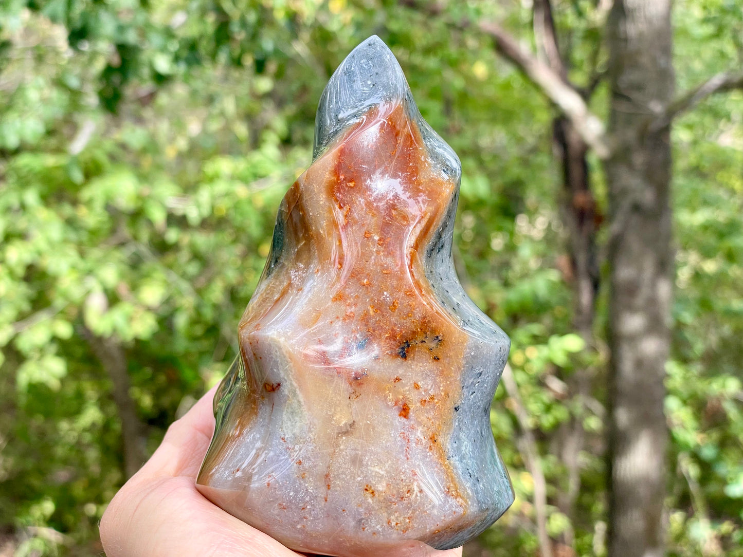 Ocean Jasper Flame || Polished Ocean Jasper || Ocean Jasper Free Form