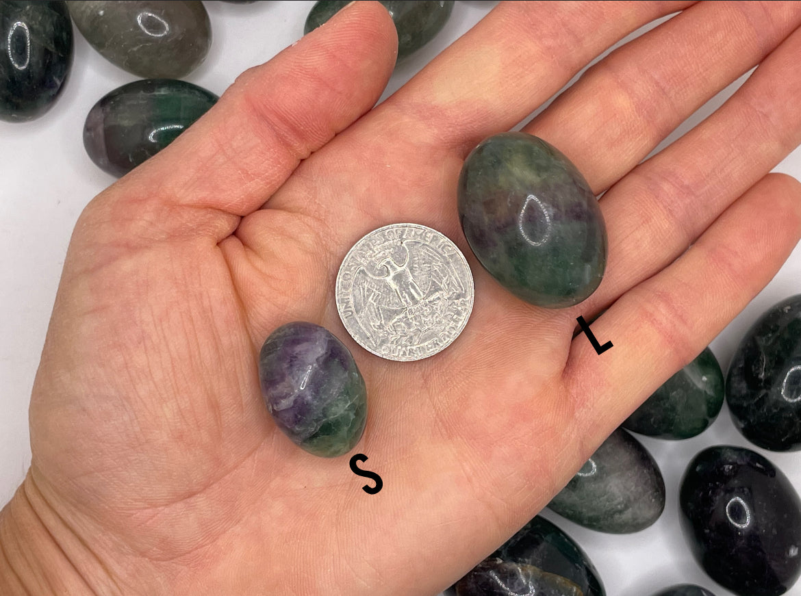 Fluorite Shiva Tumble || Fluorite Shiva Stone || Fluorite Shiva Tumbled Stone