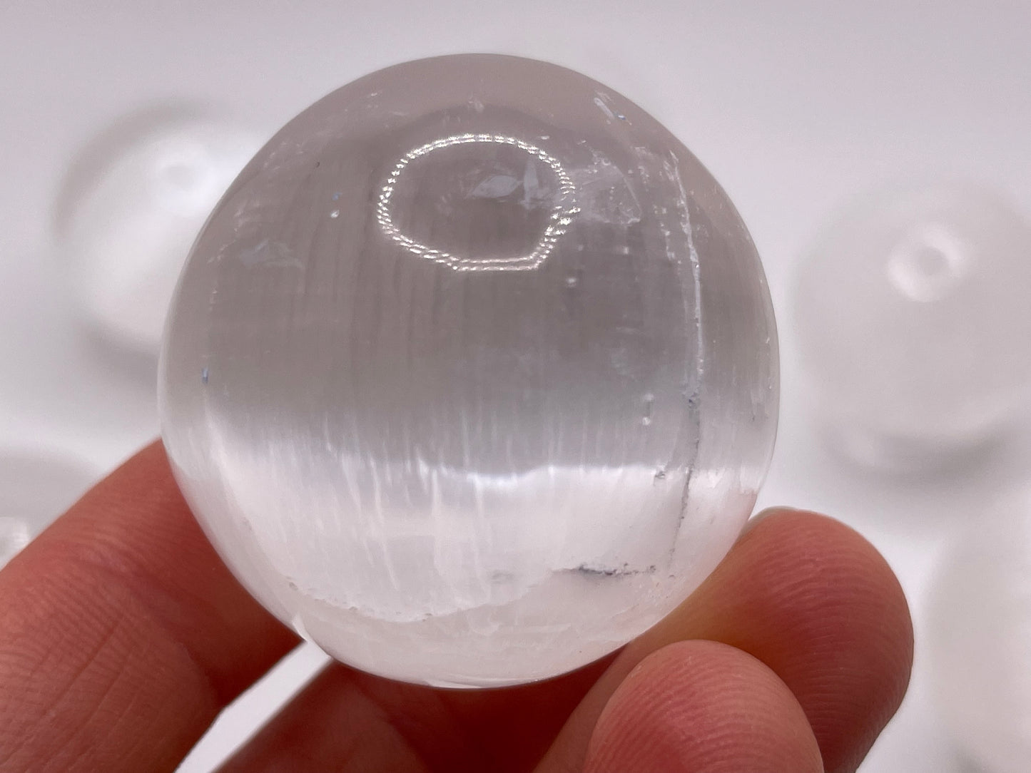 Satin Spar Sphere || Selenite Crystal Sphere