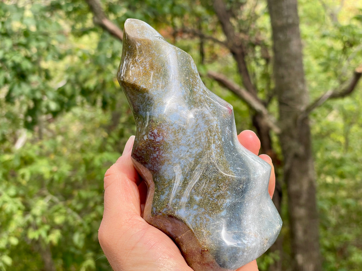 Ocean Jasper Flame || Polished Ocean Jasper || Ocean Jasper Free Form