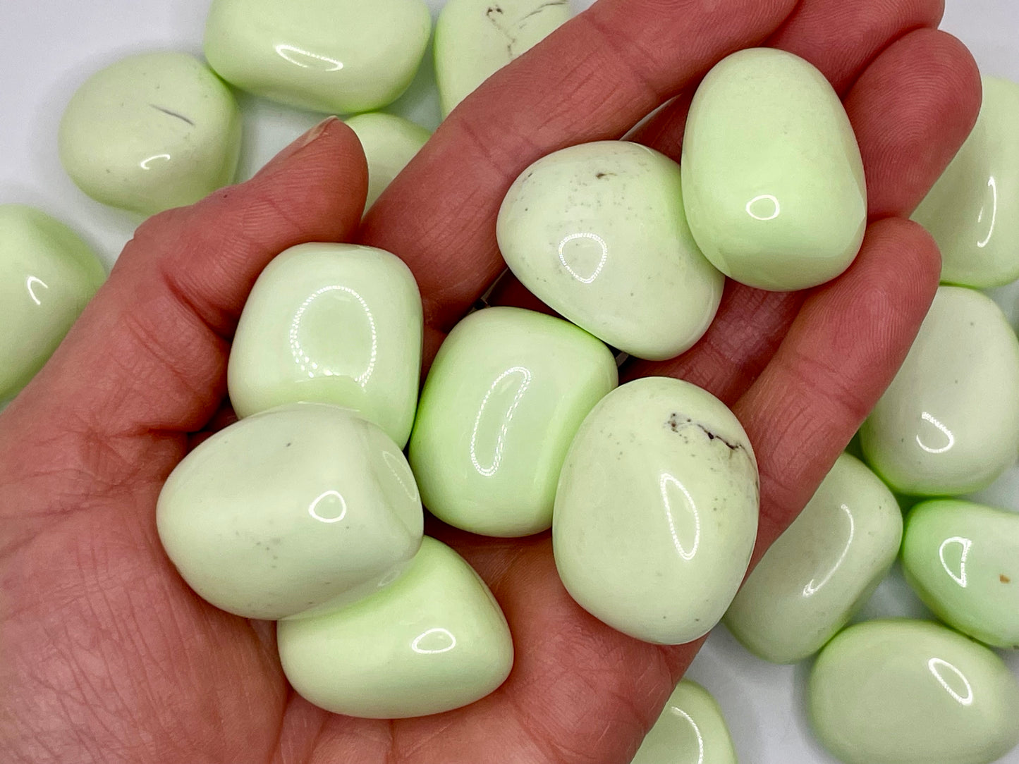Lemon Chrysoprase Tumble || Lemon Chrysoprase Stone || Lemon Chrysoprase Tumbled Stone