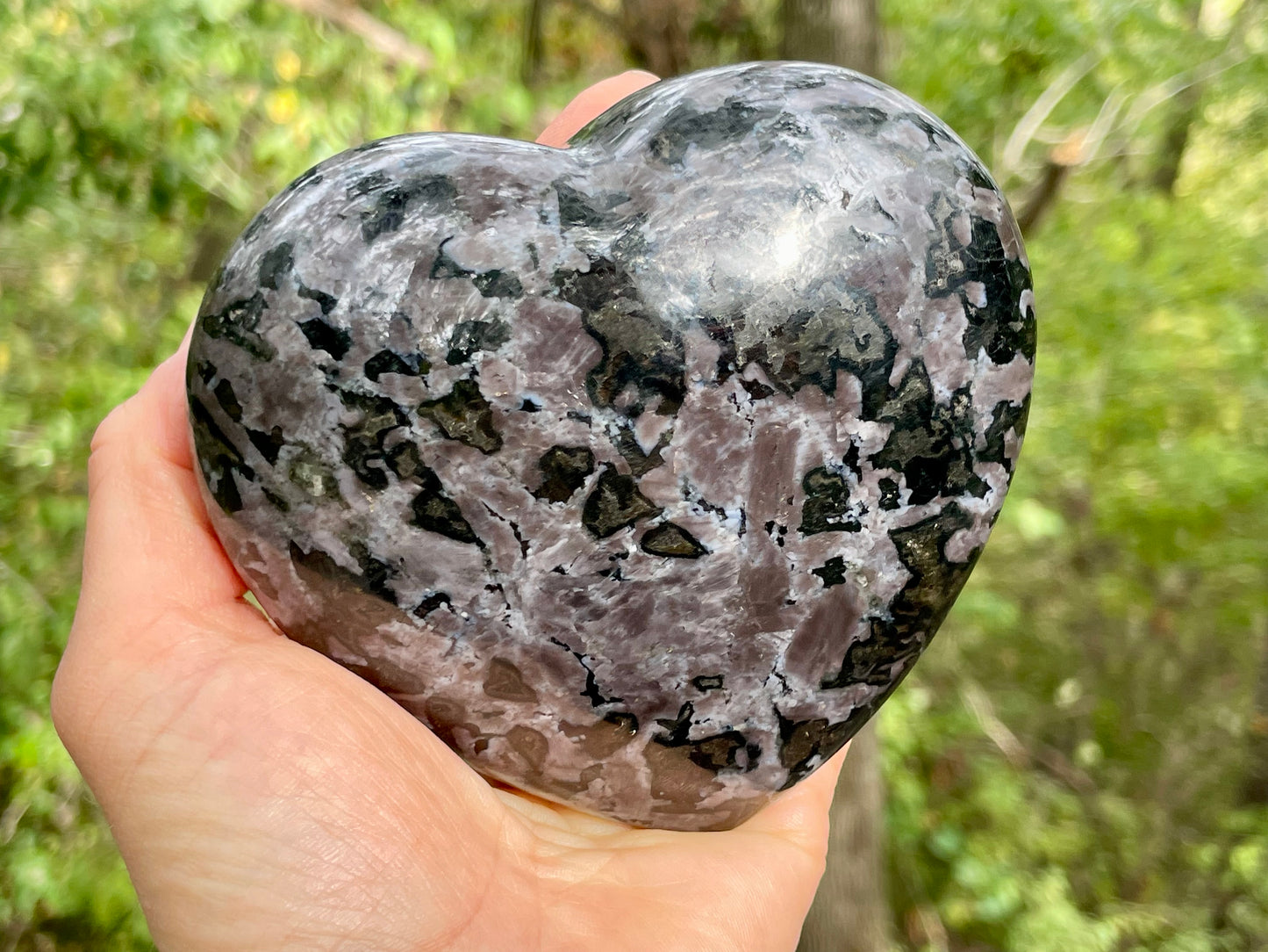 Indigo Gabro Jumbo Heart || Polished Indigo Gabro Stone || Heart Carving