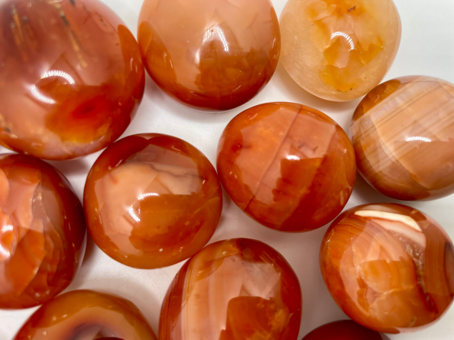 Carnelian Tumble || Natural Carnelian Pebble || Carnelian Mini Palm Stone