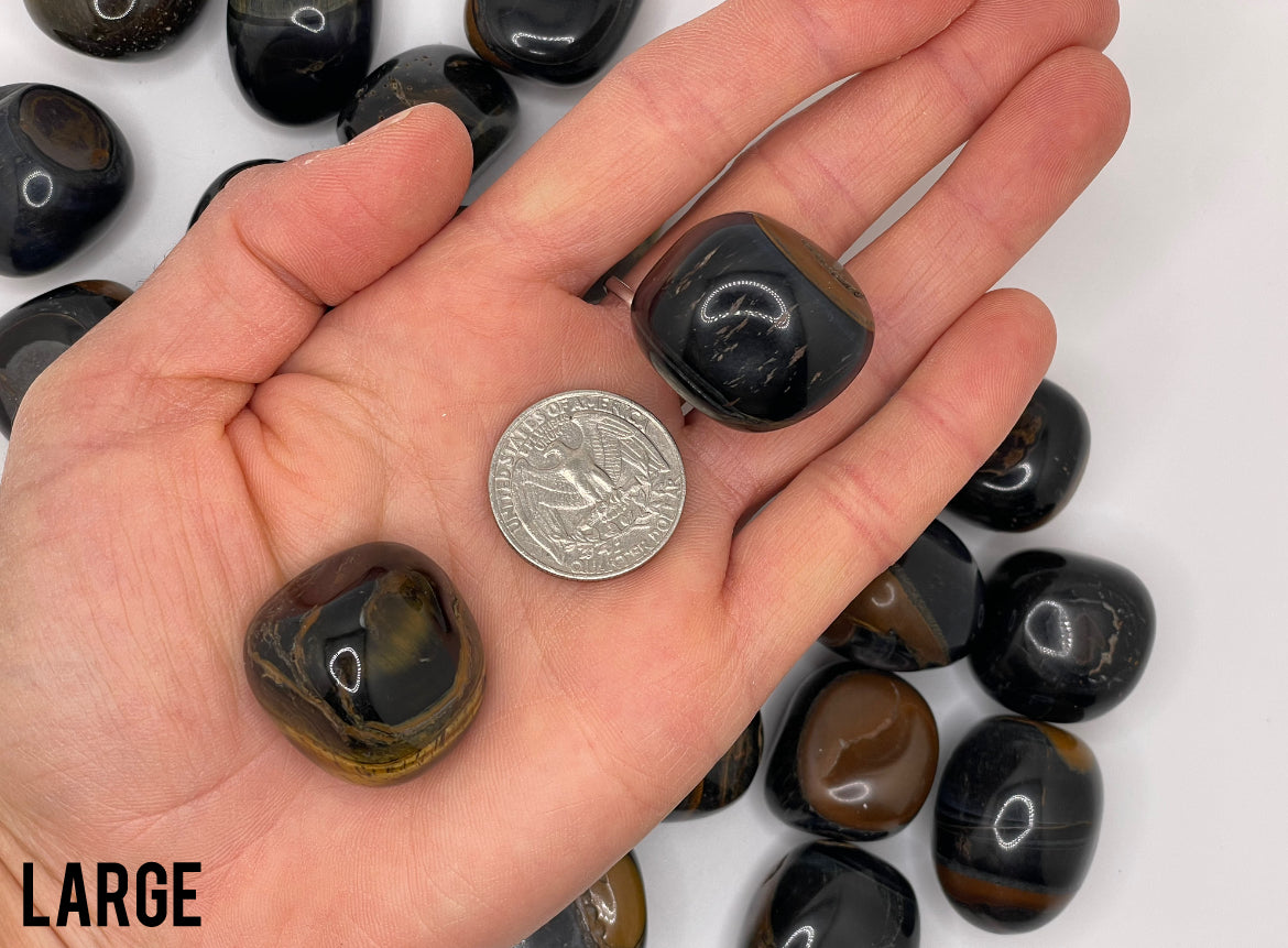 Blue Tigers Eye Tumble || Blue Tigers Eye Stone || Blue Tigers Eye Tumbled Stone