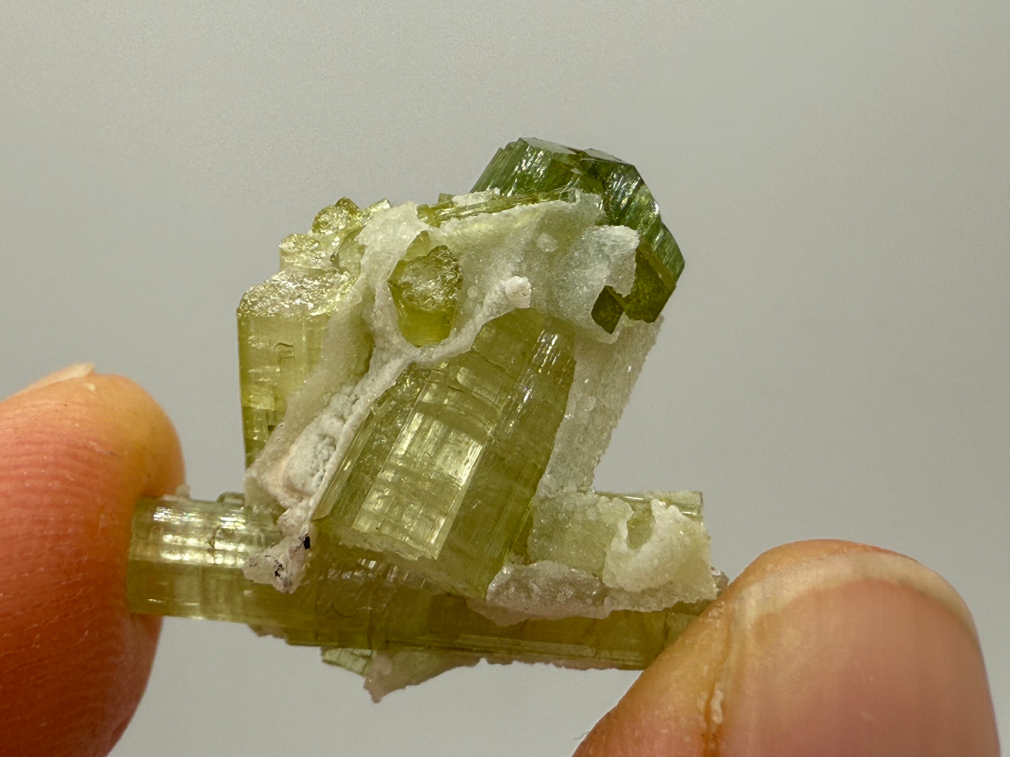Pistachio Tourmaline || Elbaite Tourmaline || Green Tourmaline with Cleavelandite || Bicolor Green Tourmaline || #78