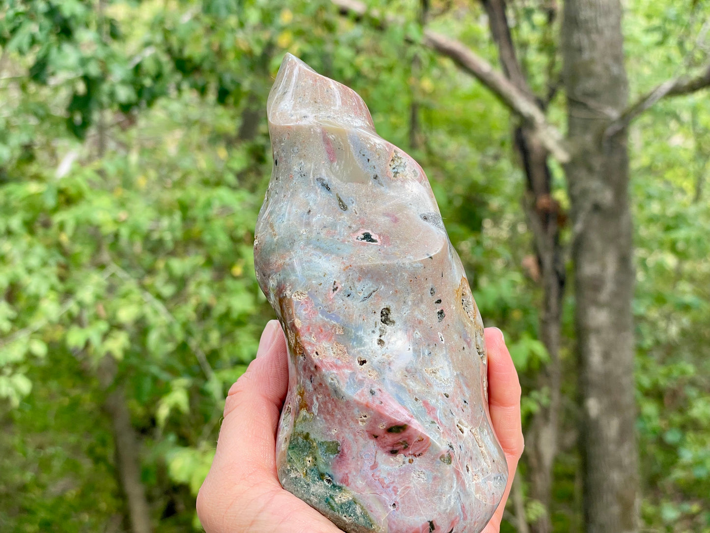 Ocean Jasper Flame || Polished Ocean Jasper || Ocean Jasper Free Form