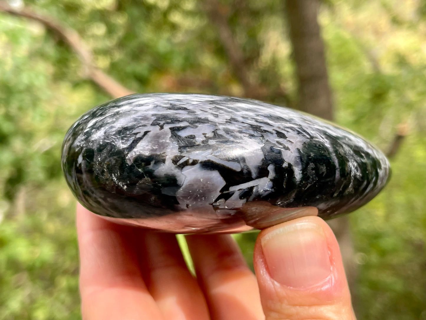 Indigo Gabro Jumbo Heart || Polished Indigo Gabro Stone || Heart Carving