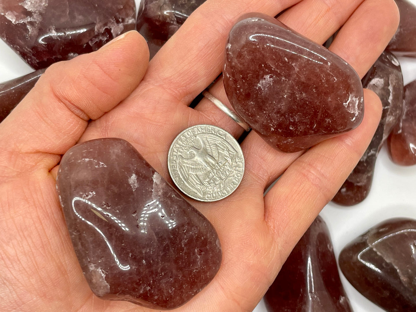 Tanzberry Tumble ||Strawberry Quartz Tumble || Natural Strawberry Quartz