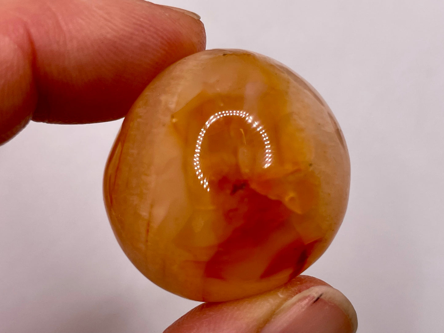 Carnelian Tumble || Natural Carnelian Pebble || Carnelian Mini Palm Stone