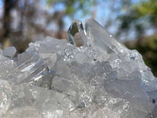 Clear Quartz Crystal Cluster || Raw Quartz Cluster || Lemurian Quartz Crystal Cluster