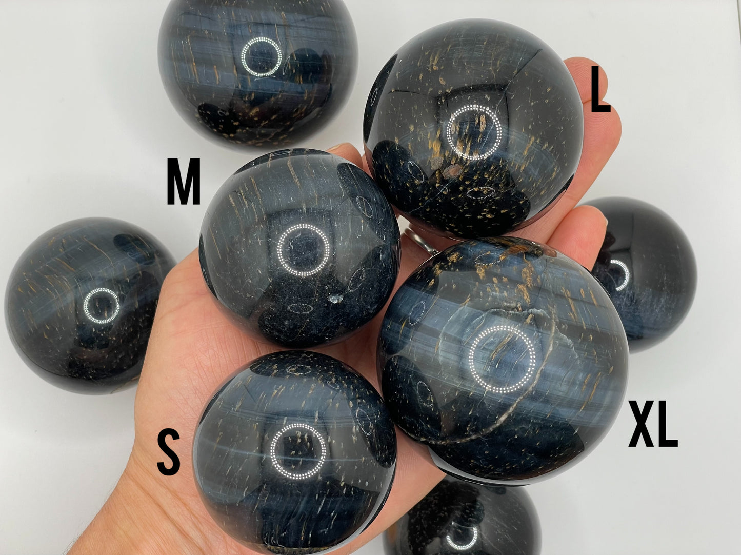 Blue Tigers Eye Sphere || Tigers Eye Sphere