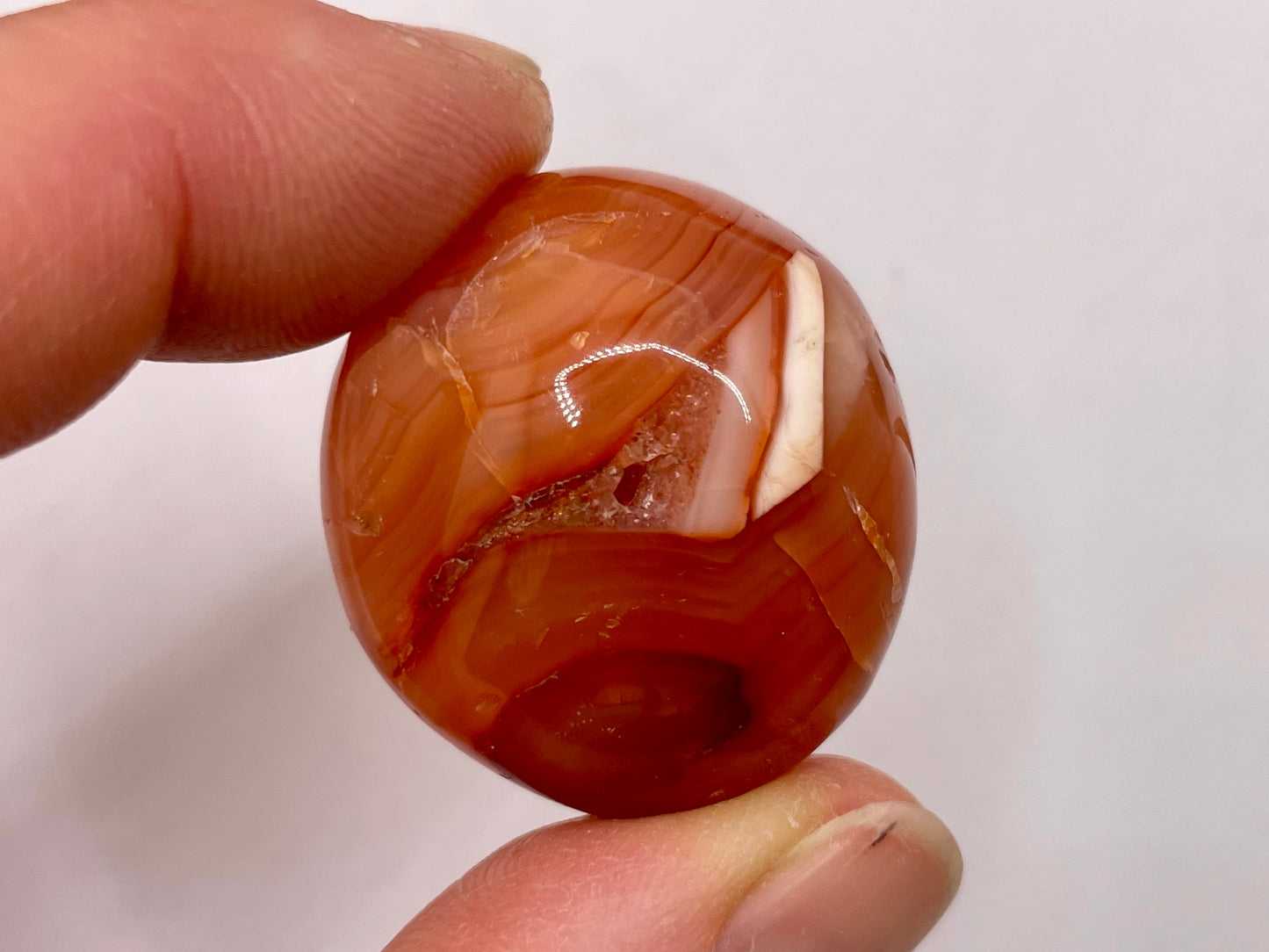 Carnelian Tumble || Natural Carnelian Pebble || Carnelian Mini Palm Stone