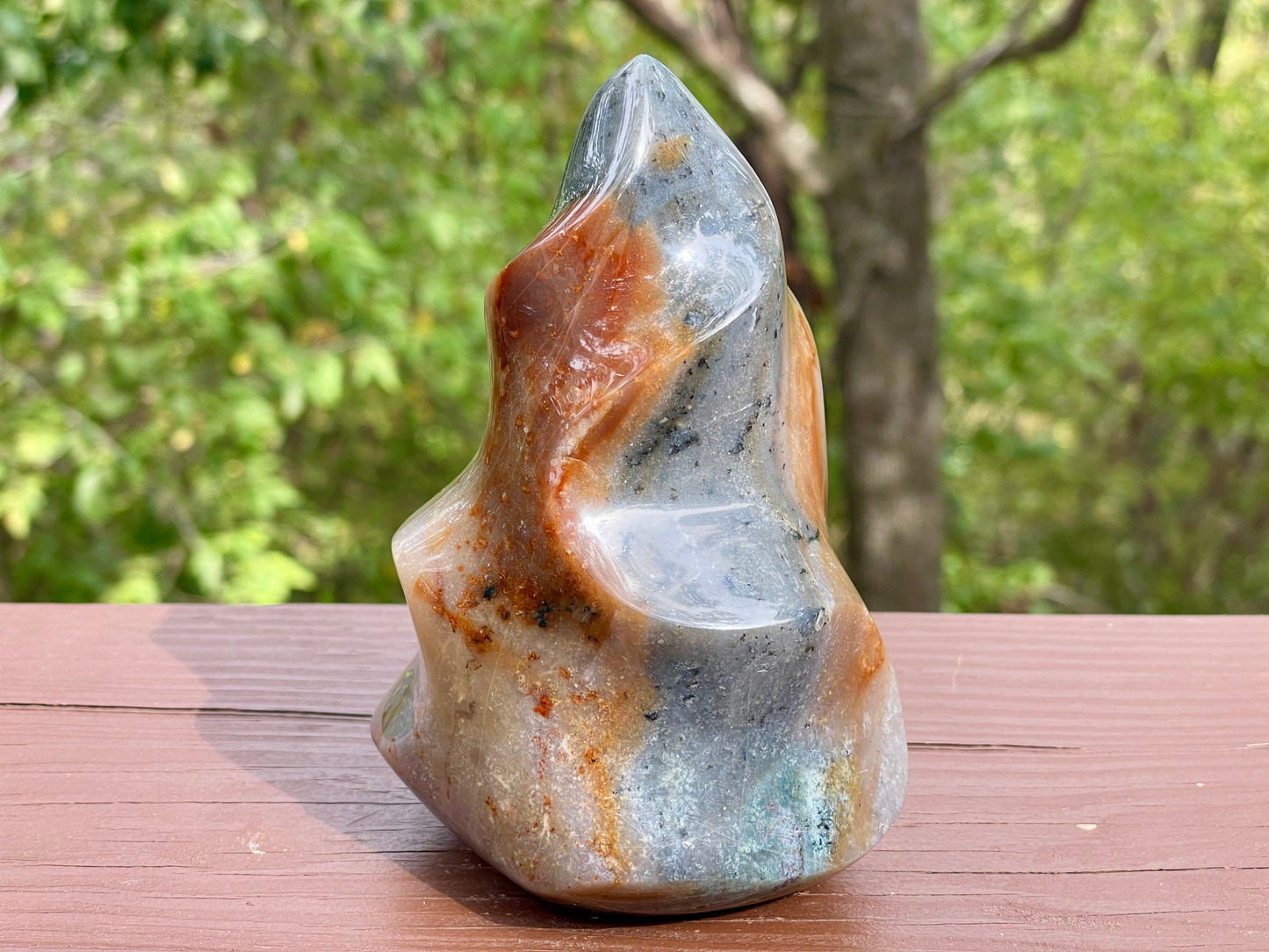 Ocean Jasper Flame || Polished Ocean Jasper || Ocean Jasper Free Form