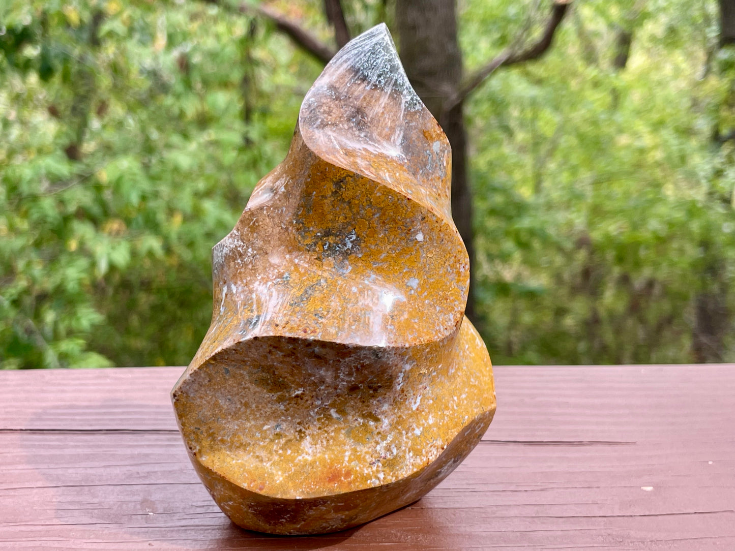 Ocean Jasper Flame || Polished Ocean Jasper || Ocean Jasper Free Form