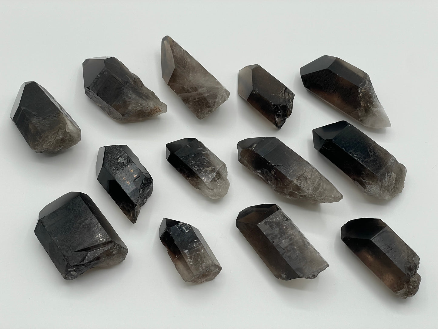 Raw Smoky Quartz Point || Polished Tip Smoky Quartz Wholesale Lot || Smoky Quartz Points Bulk Lot #3
