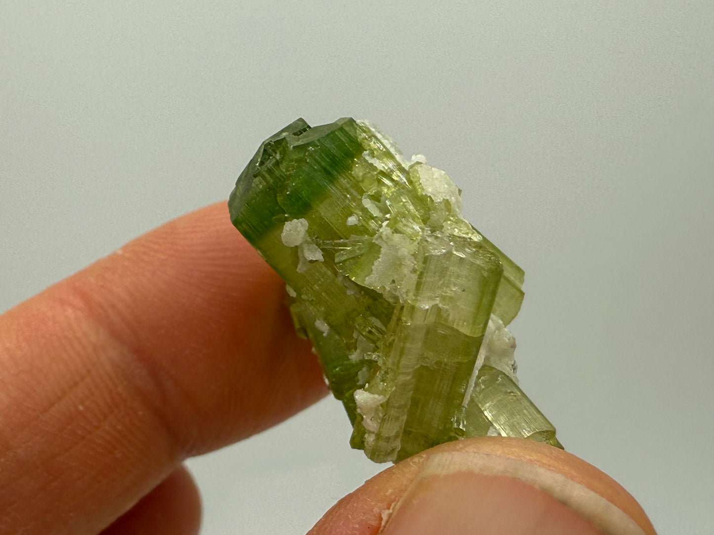 Pistachio Tourmaline || Elbaite Tourmaline || Green Tourmaline with Cleavelandite || Bicolor Green Tourmaline || #78