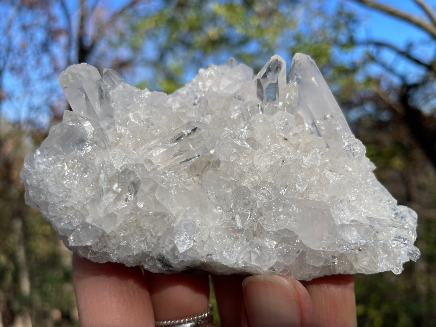 Clear Quartz Crystal Cluster || Raw Quartz Cluster || Lemurian Quartz Crystal Cluster