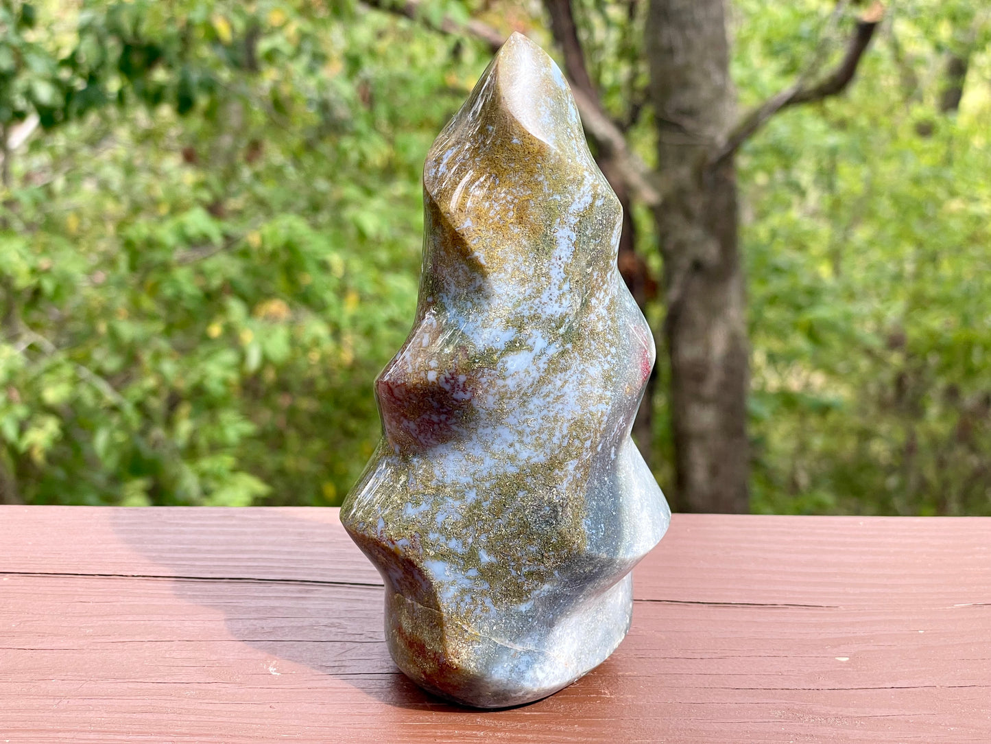 Ocean Jasper Flame || Polished Ocean Jasper || Ocean Jasper Free Form