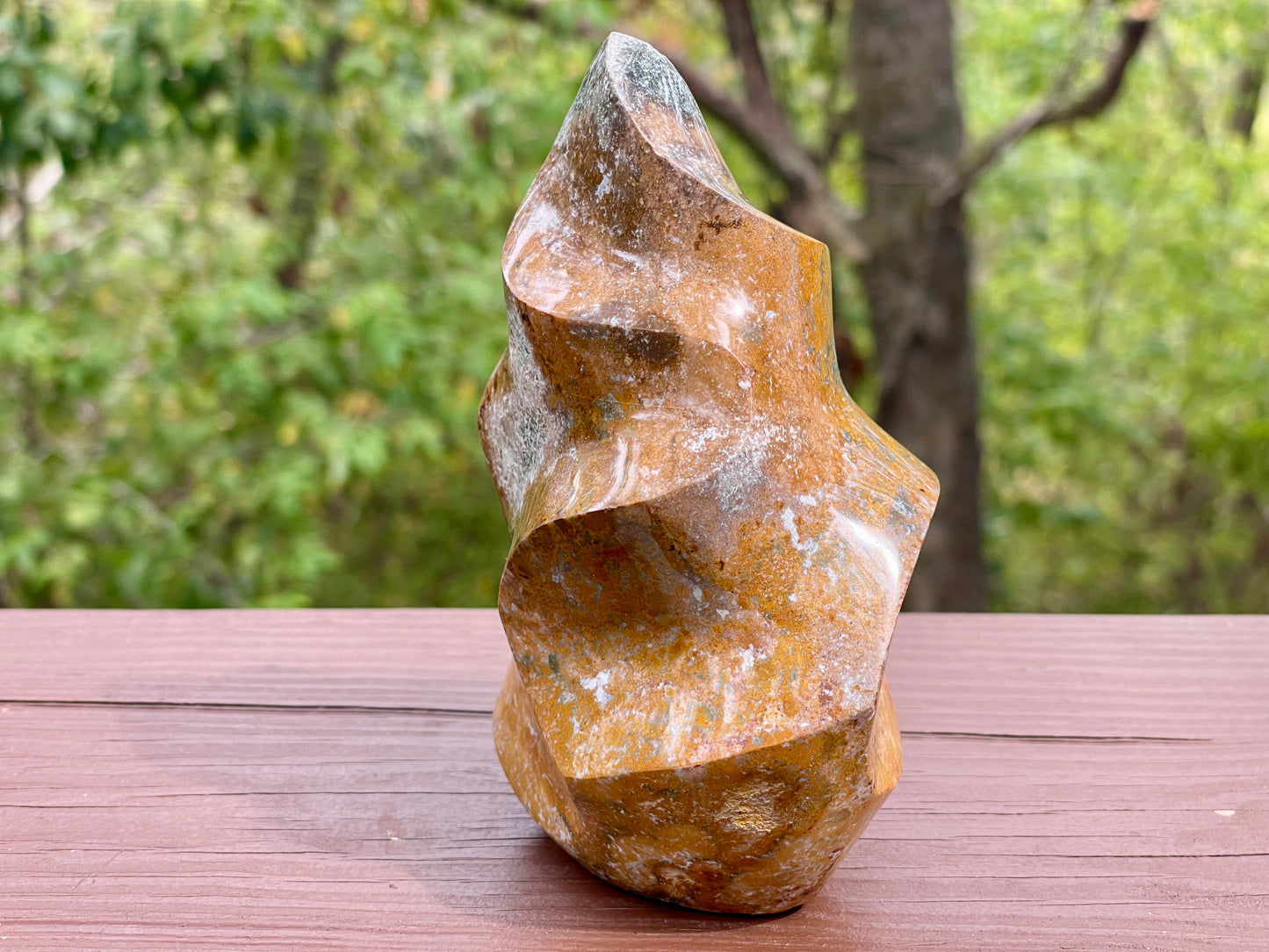 Ocean Jasper Flame || Polished Ocean Jasper || Ocean Jasper Free Form