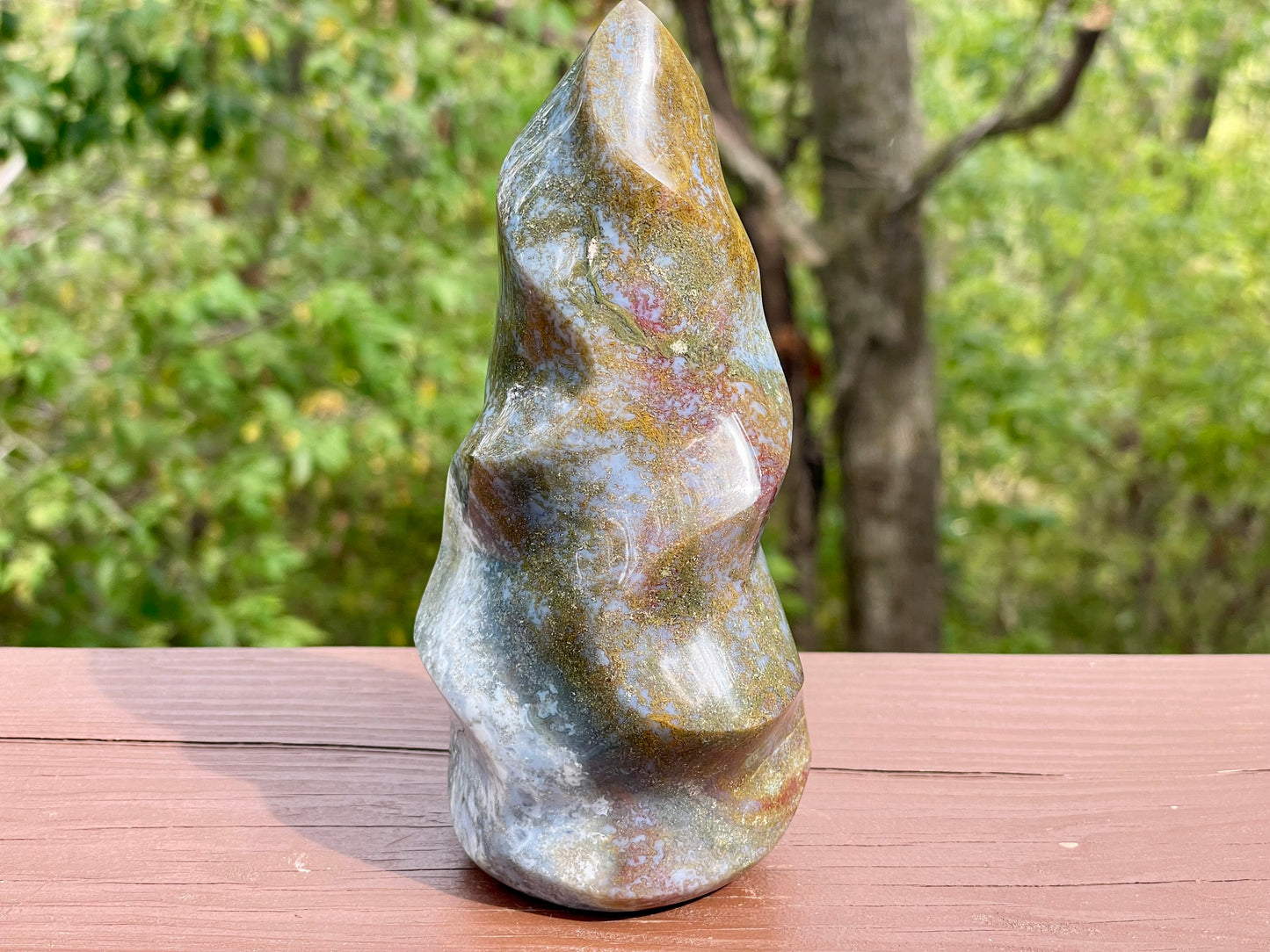 Ocean Jasper Flame || Polished Ocean Jasper || Ocean Jasper Free Form