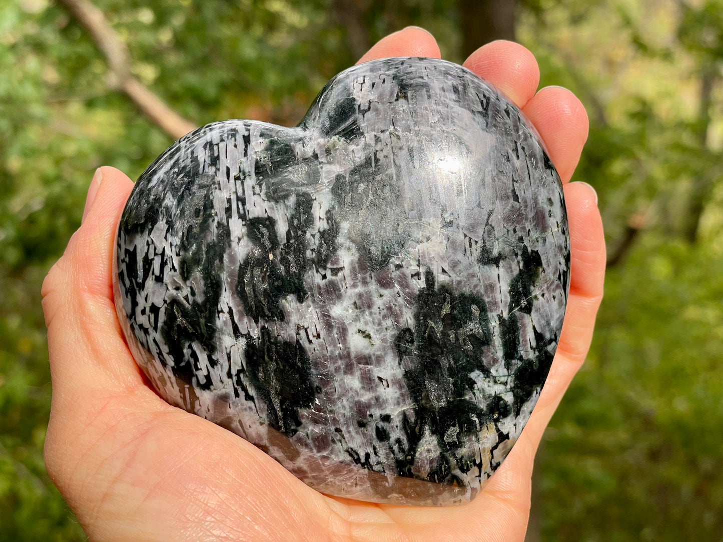 Indigo Gabro Jumbo Heart || Polished Indigo Gabro Stone || Heart Carving