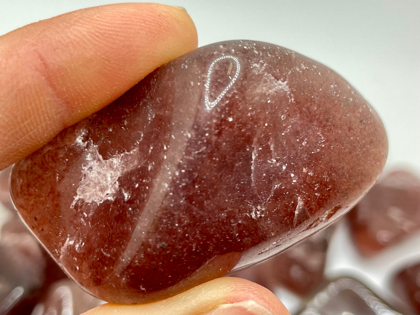 Tanzberry Tumble ||Strawberry Quartz Tumble || Natural Strawberry Quartz