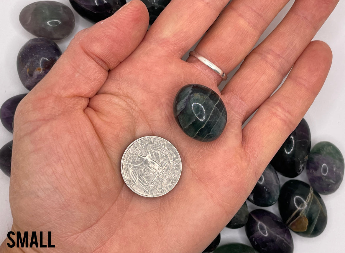 Fluorite Shiva Tumble || Fluorite Shiva Stone || Fluorite Shiva Tumbled Stone