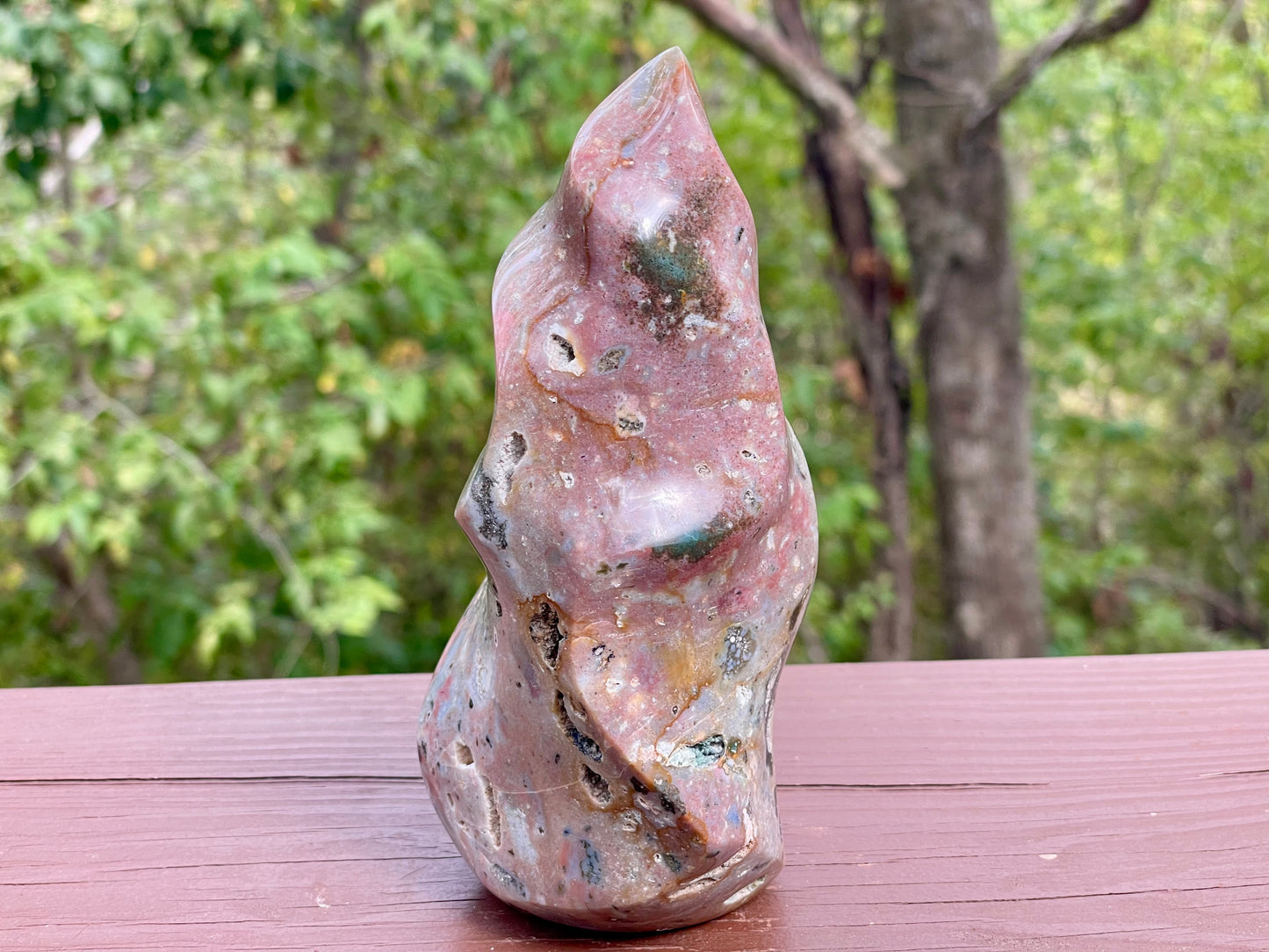 Ocean Jasper Flame || Polished Ocean Jasper || Ocean Jasper Free Form