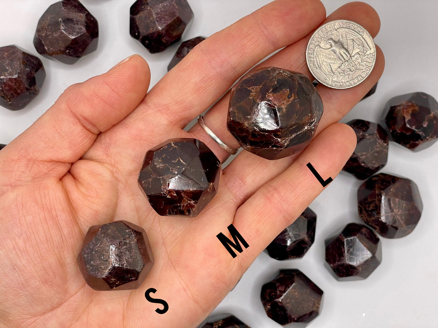 Garnet Dodecahedron || Garnet Stone || Garnet Tumbled Stone