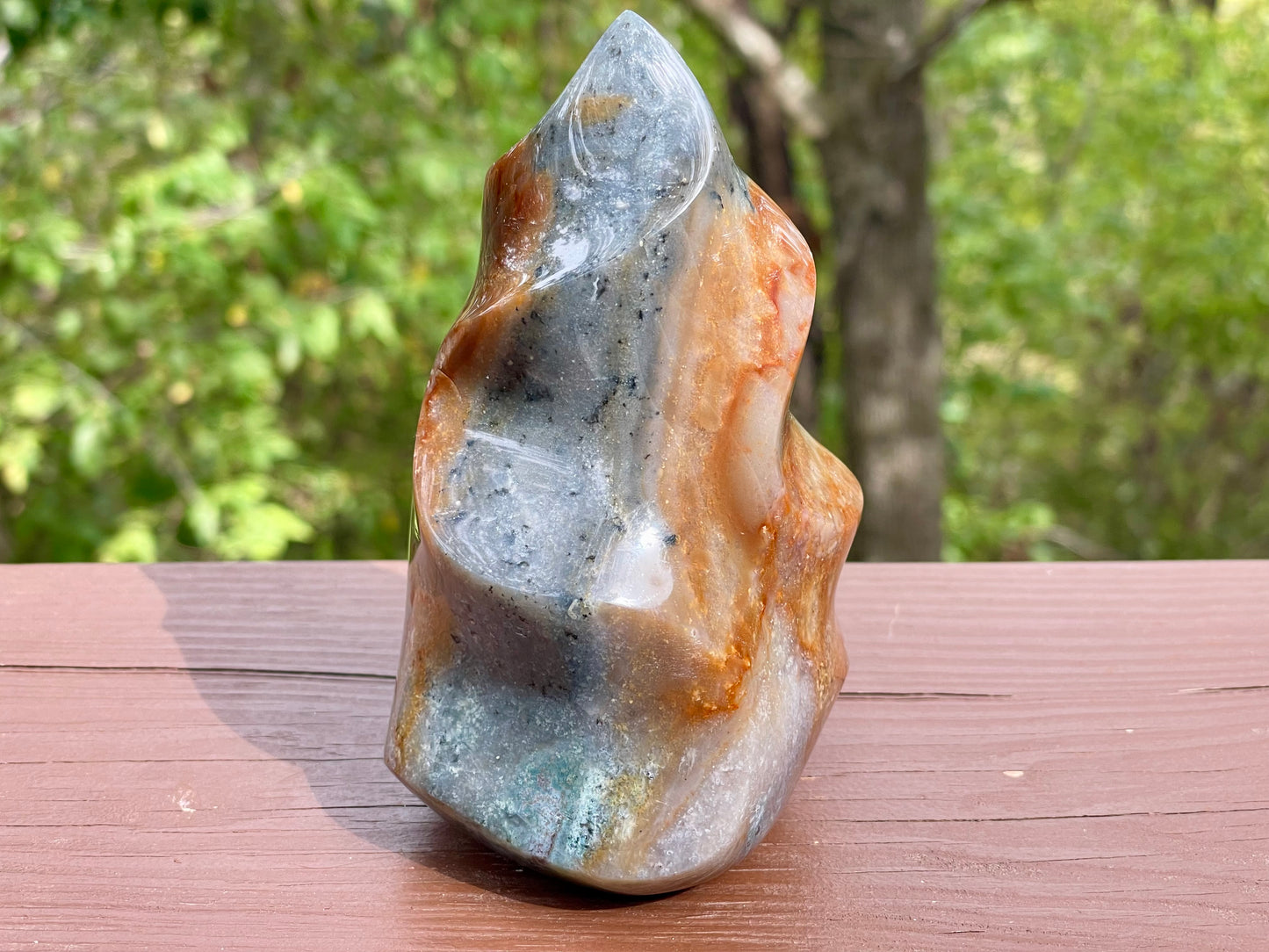 Ocean Jasper Flame || Polished Ocean Jasper || Ocean Jasper Free Form