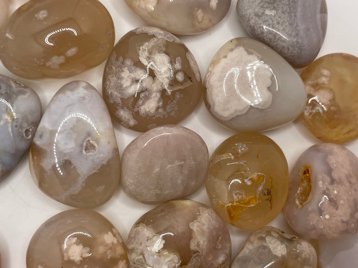 Flower Agate Tumble || Flower Agate Stone || Flower Agate Tumbled Stone