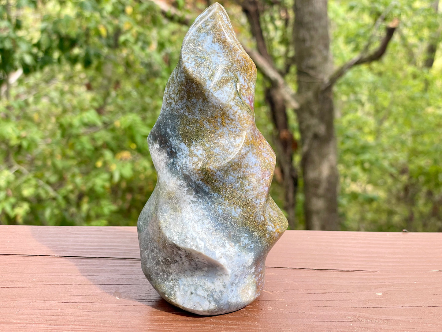 Ocean Jasper Flame || Polished Ocean Jasper || Ocean Jasper Free Form