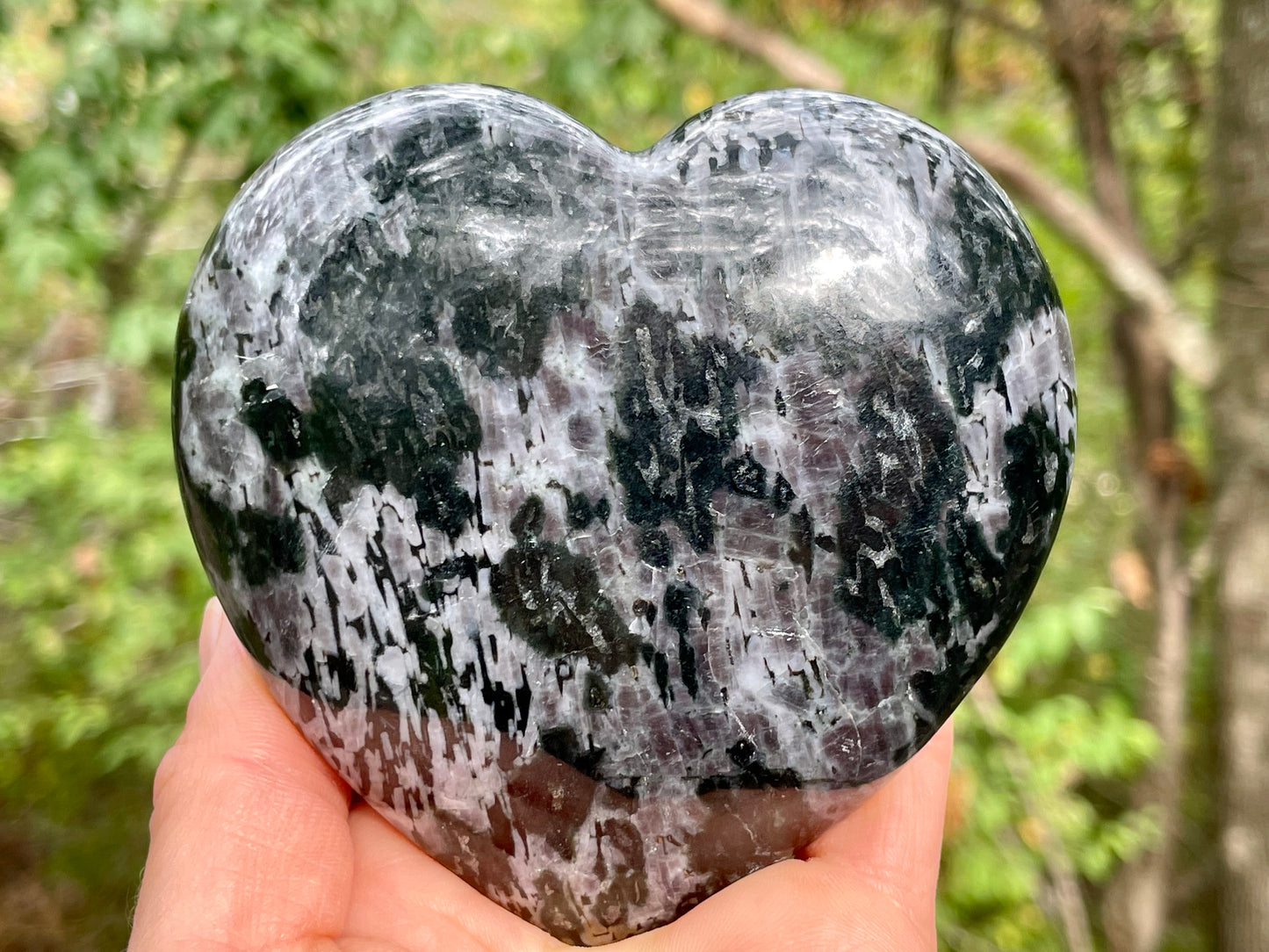 Indigo Gabro Jumbo Heart || Polished Indigo Gabro Stone || Heart Carving