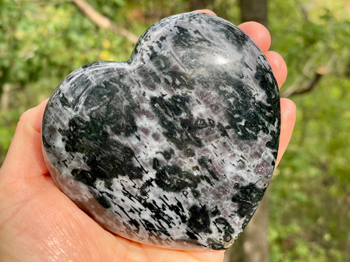 Indigo Gabro Jumbo Heart || Polished Indigo Gabro Stone || Heart Carving