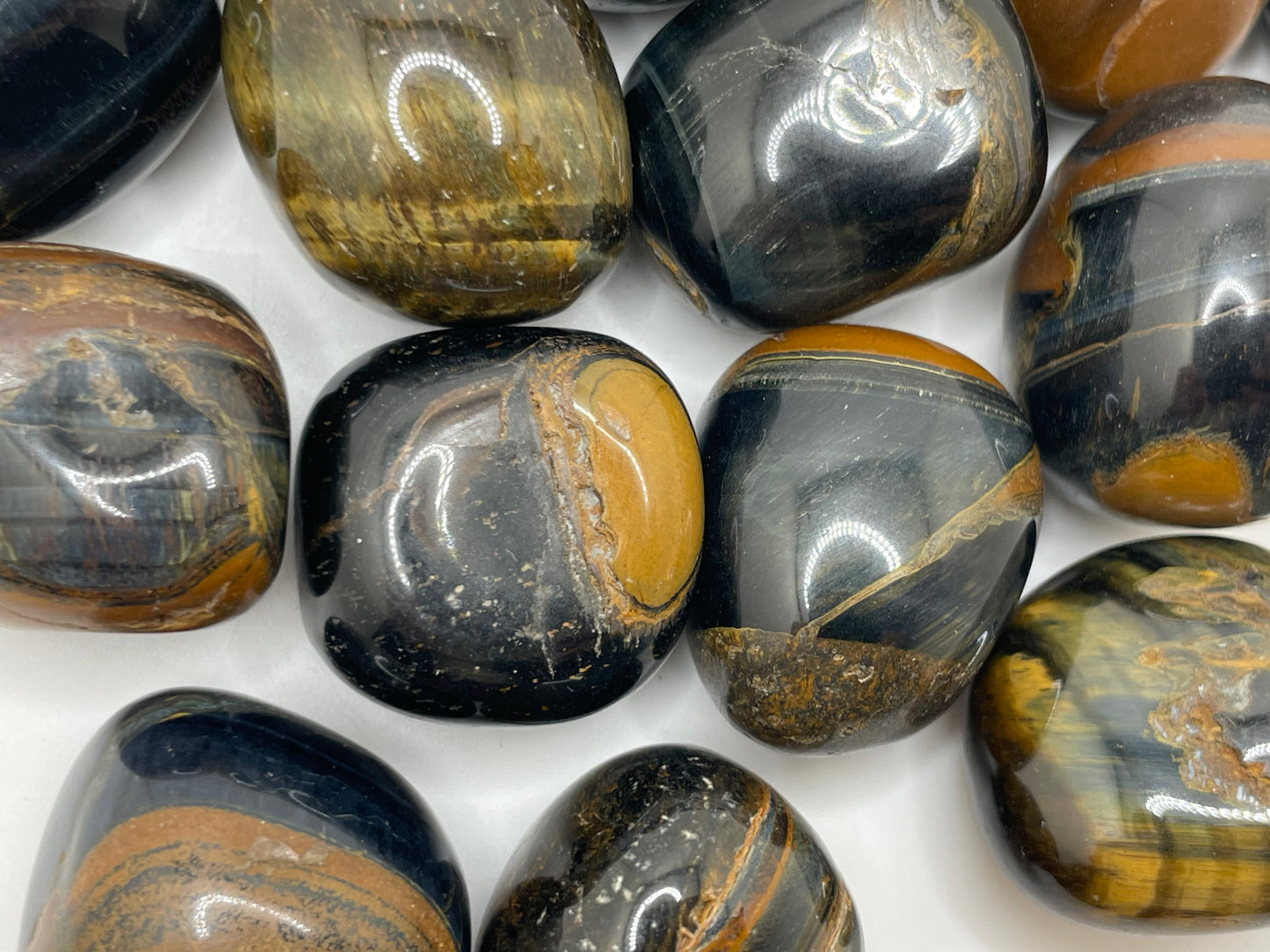 Blue Tigers Eye Tumble || Blue Tigers Eye Stone || Blue Tigers Eye Tumbled Stone