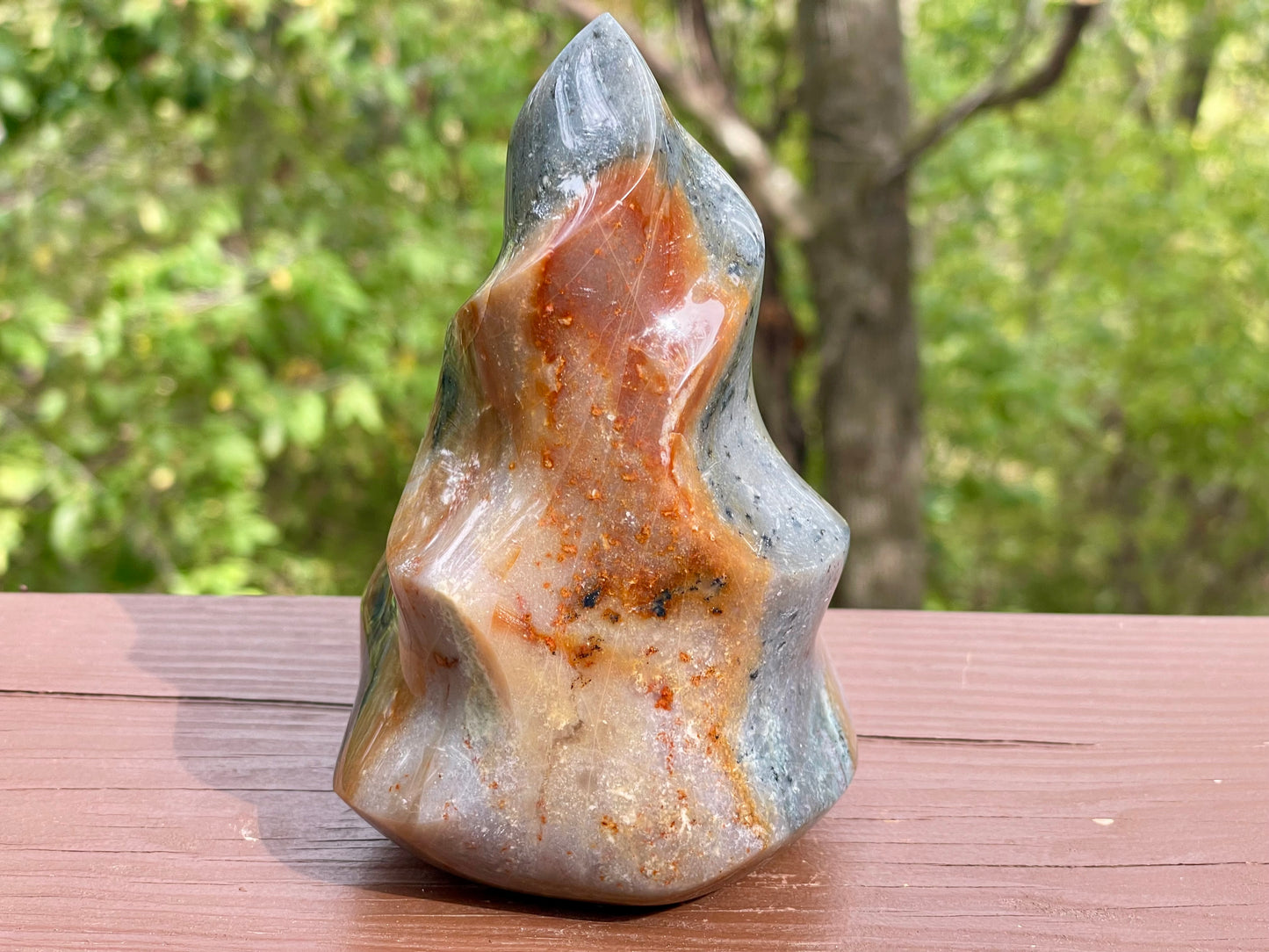 Ocean Jasper Flame || Polished Ocean Jasper || Ocean Jasper Free Form