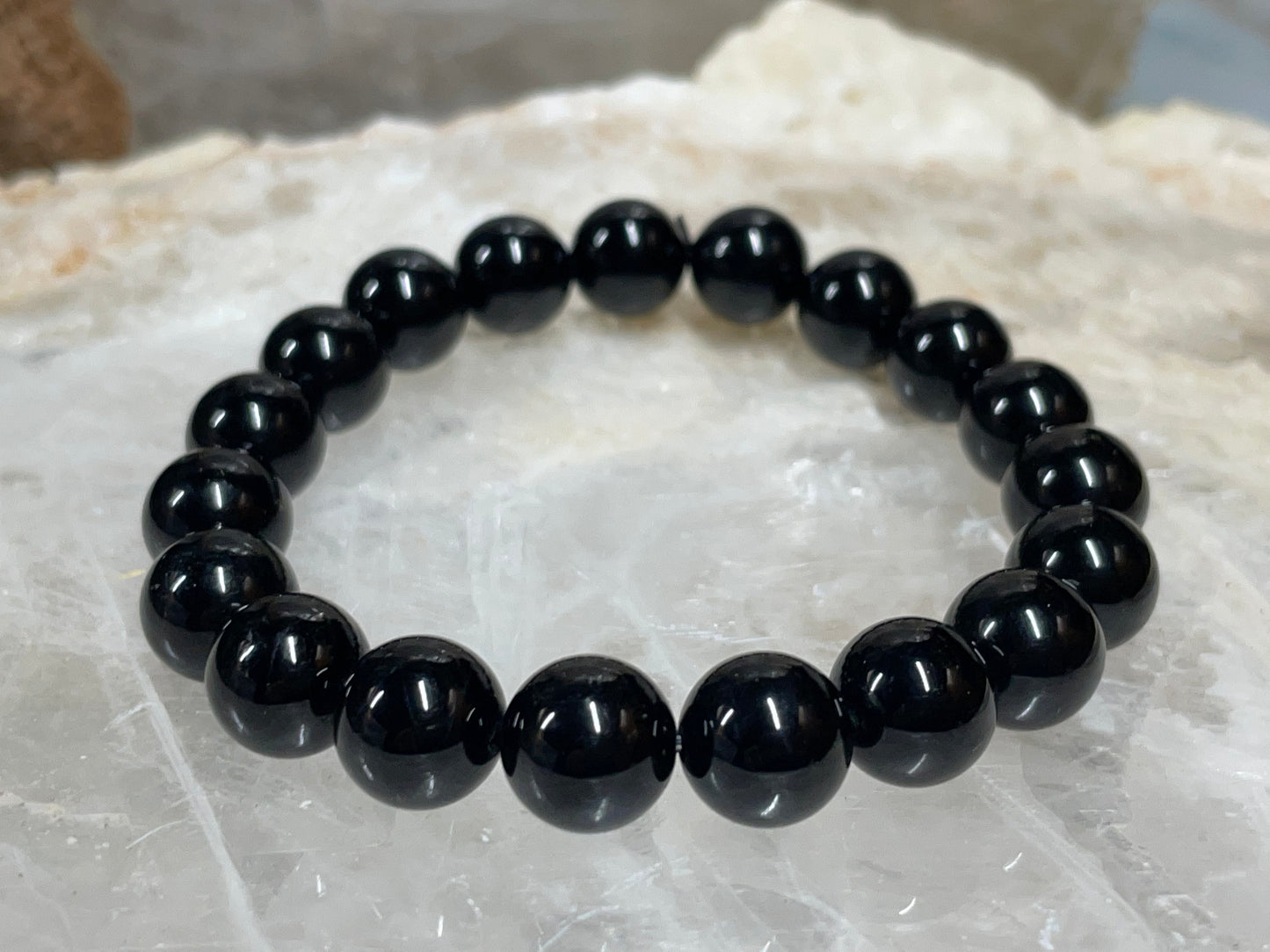 Black Tourmaline Bracelet || Black Tourmaline Crystal Bracelet || Black Tourmaline Crystal Jewelry || Pick Your Size