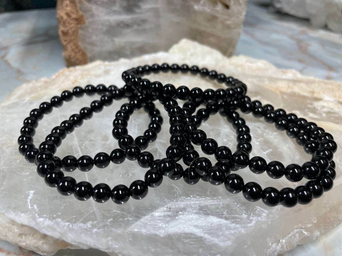 Black Tourmaline Bracelet || Black Tourmaline Crystal Bracelet || Black Tourmaline Crystal Jewelry || Pick Your Size