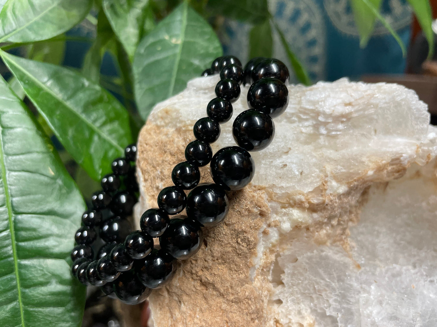 Black Tourmaline Bracelet || Black Tourmaline Crystal Bracelet || Black Tourmaline Crystal Jewelry || Pick Your Size